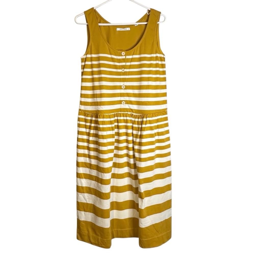 Chinti & Parker Striped Midi Dress Coastal Resort Cruise Vacation Nautical S